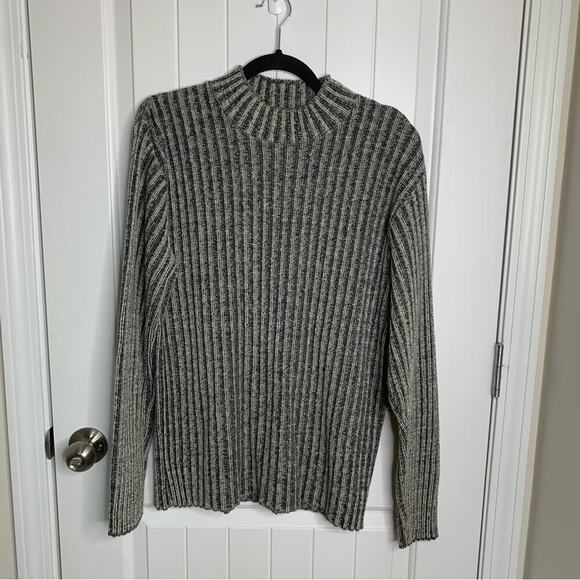 Baracuta mock neck ribbed gray sweater size medium men’s‎ - Picture 1 of 5